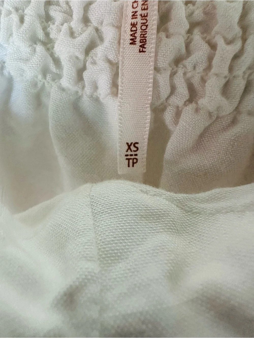 Free People Romantic White Off Shoulder Long Sleeve Peasant Boho Crop Top
